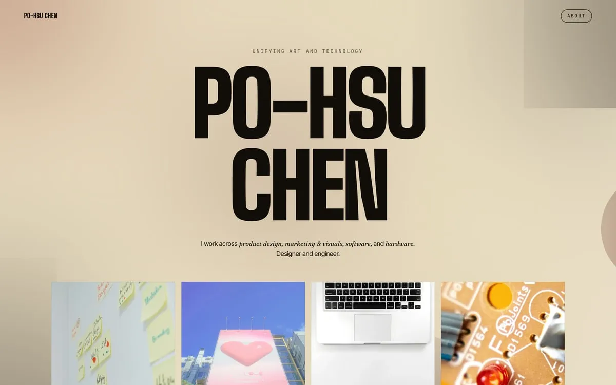 Screenshot of an earlier personal portfolio site